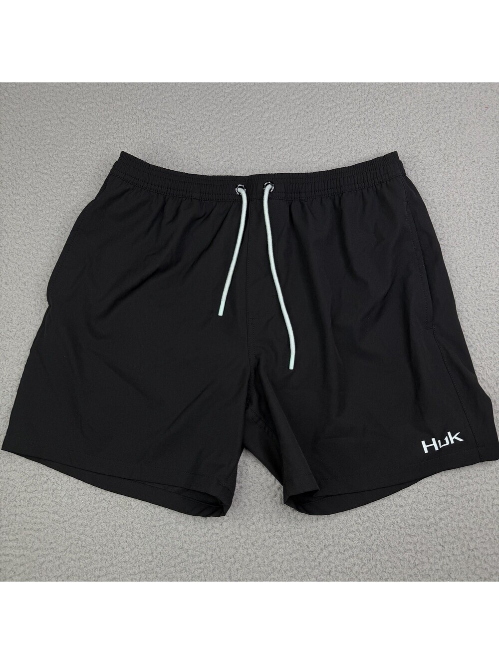 Huk Hybrid Shorts Men's Medium Black Performance Fishing Swim Trunks Lined